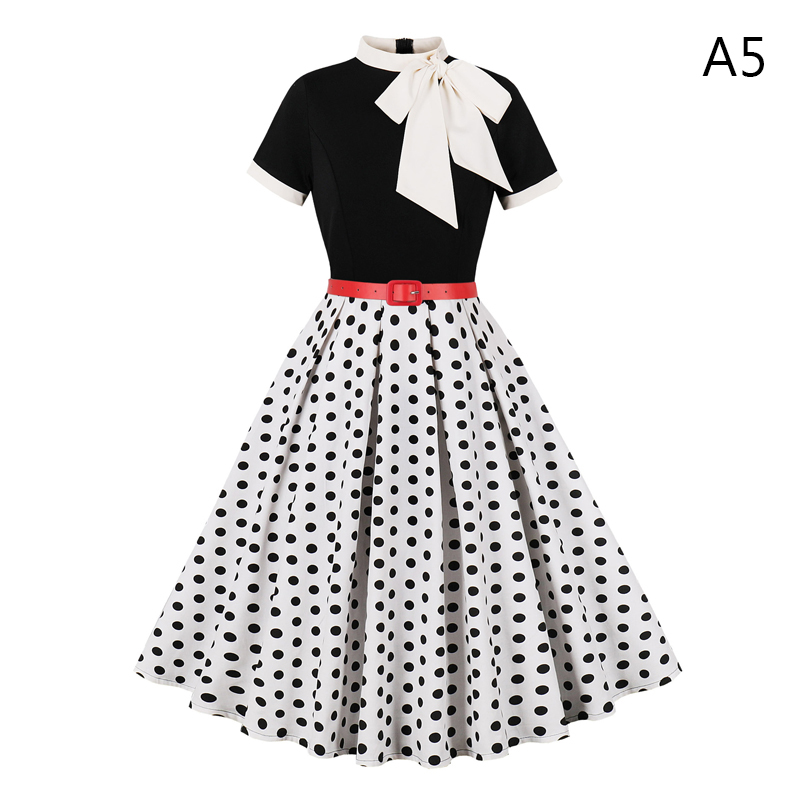 Women'S Fashion From The 60S - 50 60s ชุดวินเทจผู้หญิง Polka Dot Rockabilly