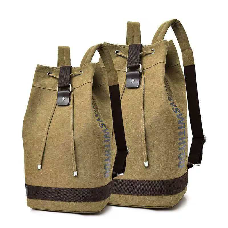 Women'S Fashion Backpack - กระเป๋าเป้ผ้าแคนวาสปี 2026 พร้อมสายสะพายไหล่คู่ กระเป๋าทรงถังความจุขนาดใหญ่ เหมาะสำหรับทั้งชายและหญิง ใช้สำหรับการเดินทางแบบสบายๆ
