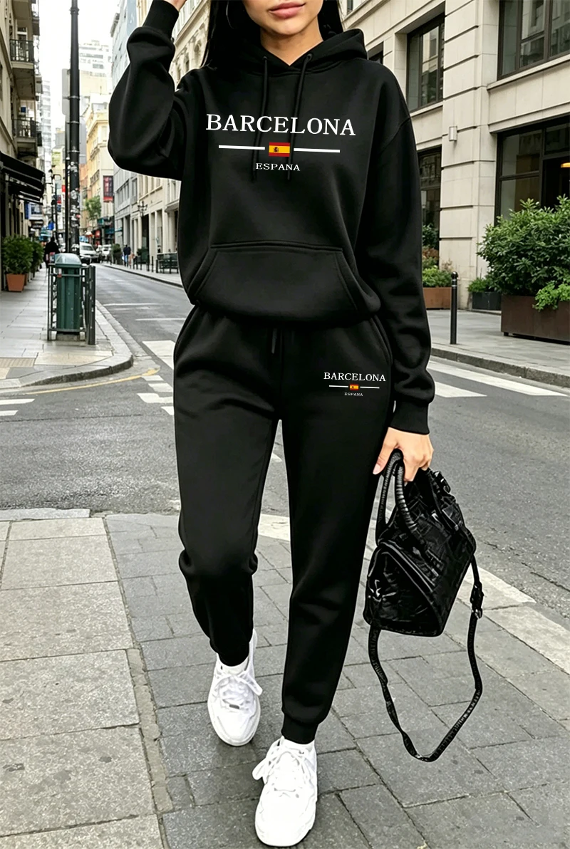 Women'S Fashion Sweatshirts - ชุดวอร์มแฟชั่นผู้หญิง พิมพ์ลาย เสื้อฮู้ดลำลอง เสื้อสเวตเชิ้ตสำหรับกิจกรรมกลางแจ้ง เสื้อผ้ากีฬา วิ่งจ๊อกกิ้ง