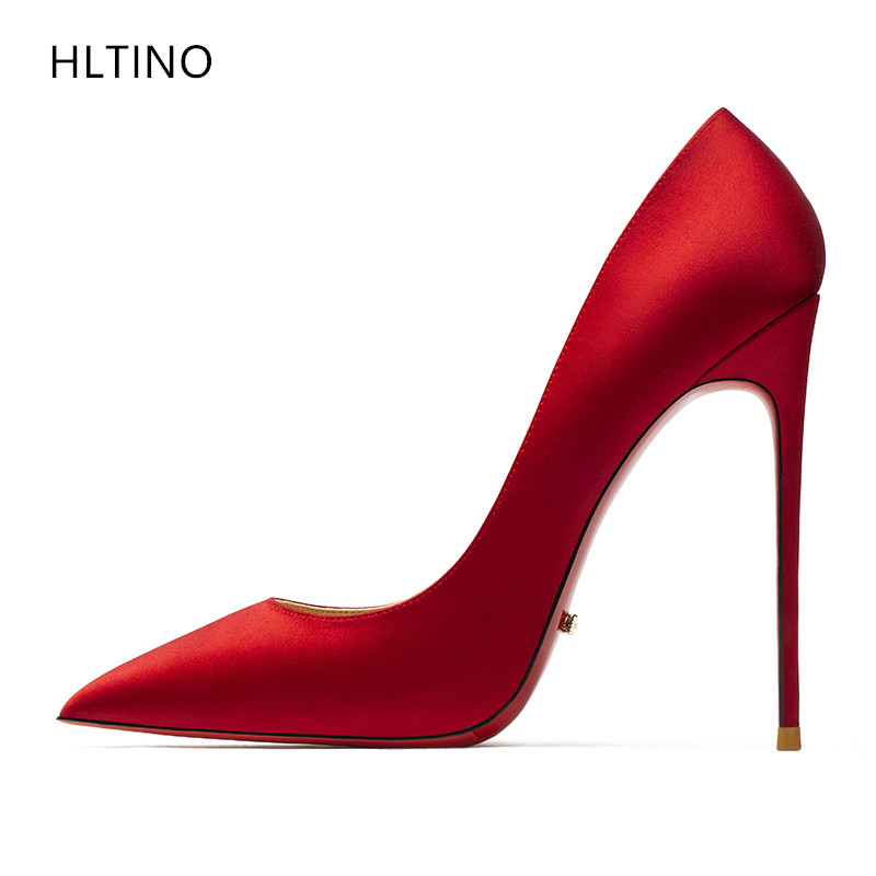 Women Fashion Reddit - HLTINO ใหม่มาถึงผ้าไหมสีแดงรองเท้าคุณภาพสูงผู้หญิงหยกสีเขียวรองเท้าส้นสูง Stilettos สําหรับงานแต่งงานชุดราตรีแชมเปญ