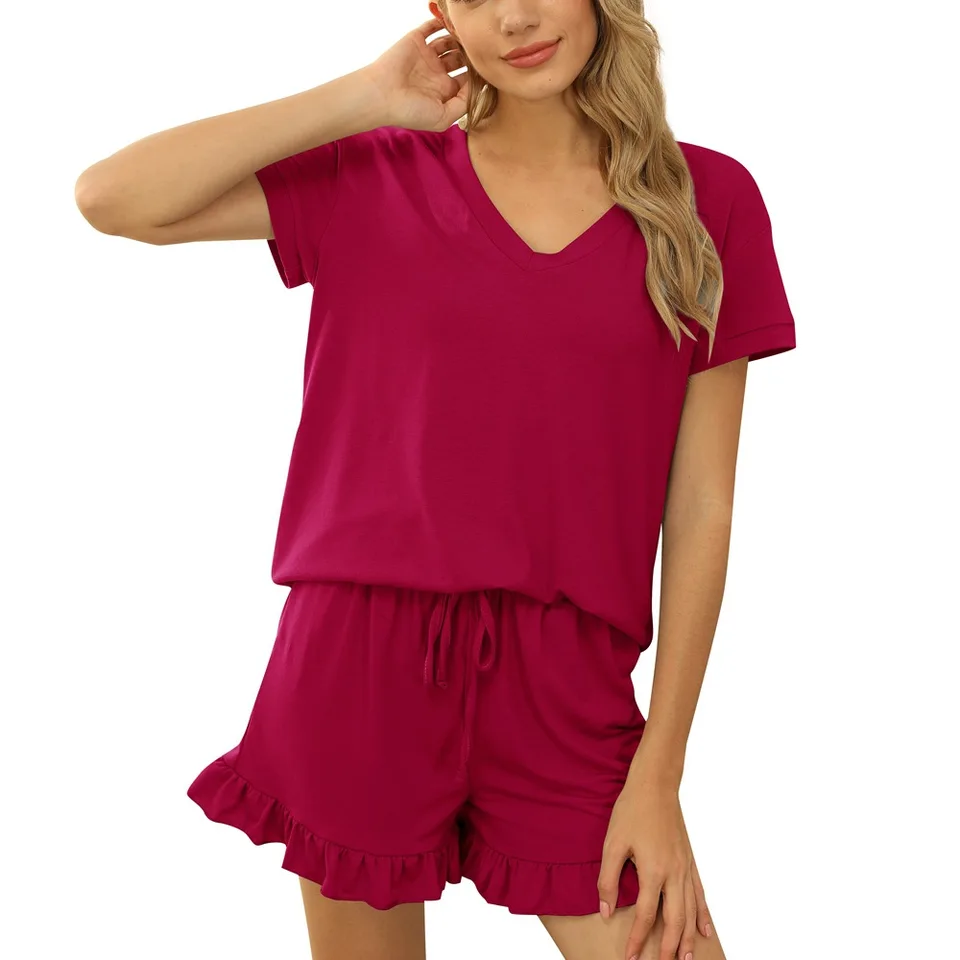 Women'S Fashion Sweatshirts - ชุดเซ็ตเสื้อและกางเกงขาสั้นสองชิ้นสำหรับผู้หญิง รุ่นใหม่ประจำปี 2025 สไตล์เซ็กซี่สำหรับฤดูร้อน ชุดลำลองสีพื้น เสื้อสเวตเชิ้ตแฟชั่นสำหรับผู้หญิง
