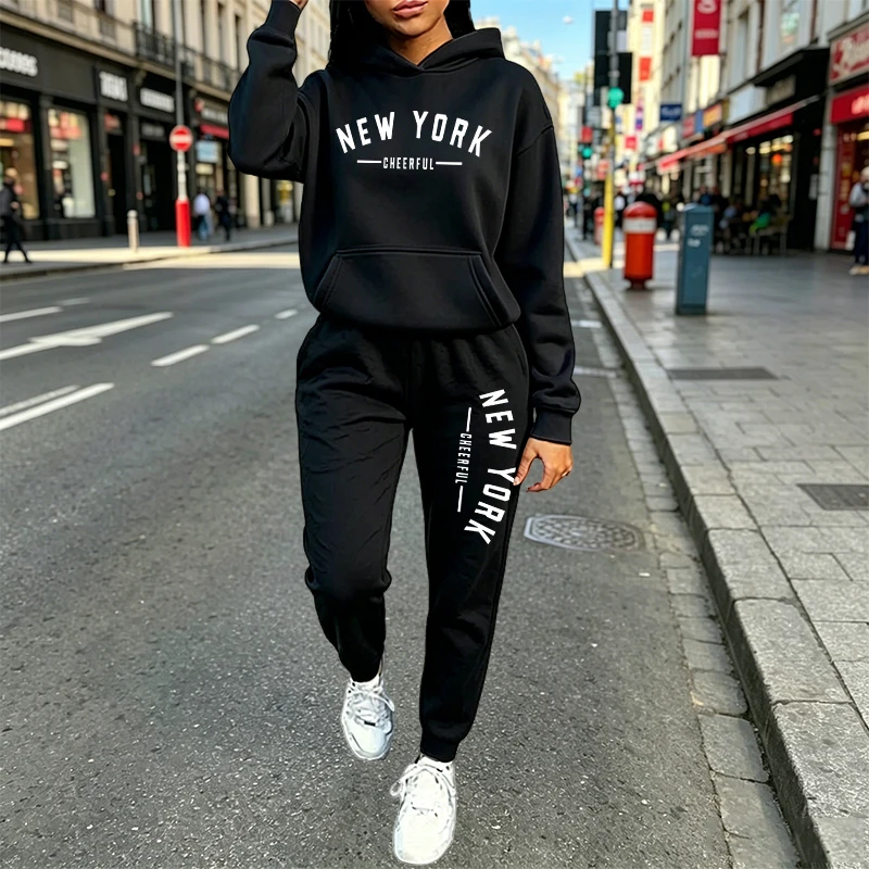 Women'S Fashion Hoodies - ชุดกีฬาผู้หญิงแฟชั่นใหม่ปี 2026 สำหรับใส่ในบ้านและนอกบ้าน ให้ความอบอุ่นสบาย ชุดฮู้ดดี้สำหรับฤดูใบไม้ร่วงและฤดูหนาว เหมาะสำหรับใส่ลำลองในชีวิตประจำวัน