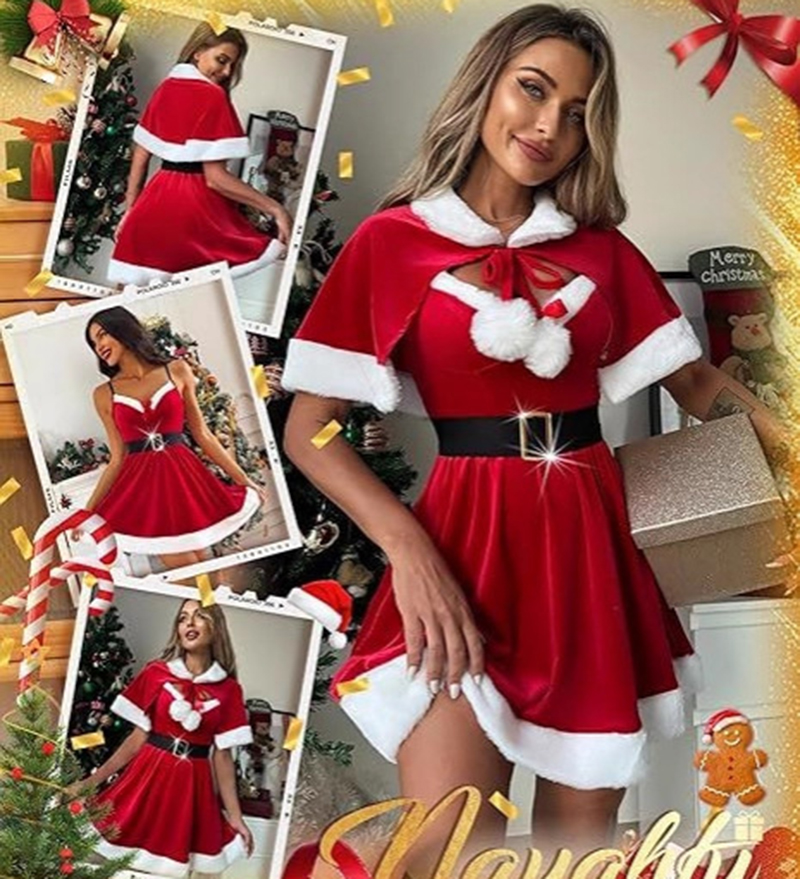 ชุดซานตาคลอส ชุดคริสต์มาสสำหรั - Women Fashion Reddit บทวิจารณ์และราคา