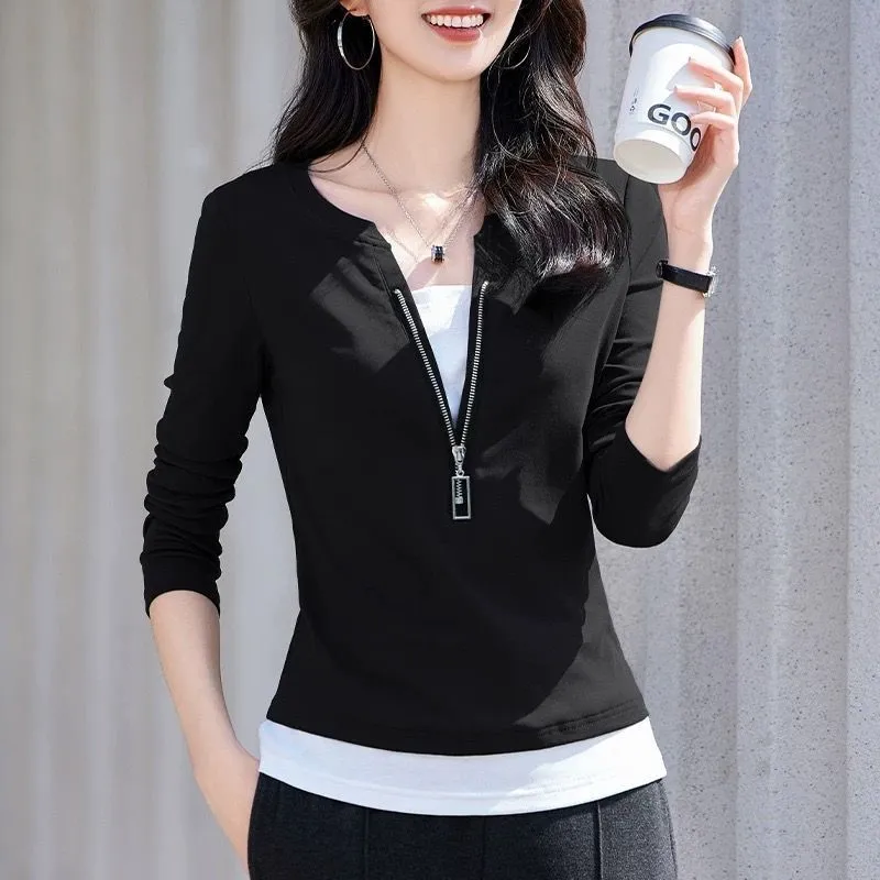 เสื้อแฟชั่นผู้หญิง คอวี ซิป แข - Women'S Fashion Quarter Zip บทวิจารณ์และราคา