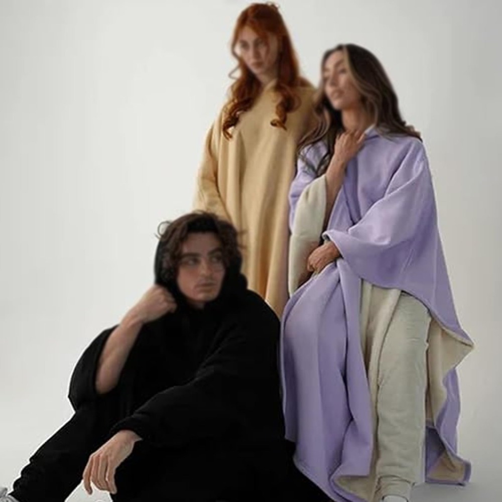 เสื้อคลุมฮู้ดดี้ผ้าห่มสไตล์อิน - Women'S Fashion Sweatshirts บทวิจารณ์และราคา