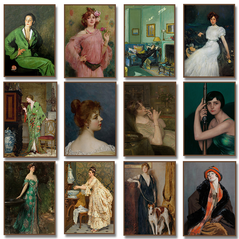 ภาพพิมพ์ผ้าใบสไตล์วินเทจ ภาพวา - Women'S Fashion Victorian บทวิจารณ์และราคา