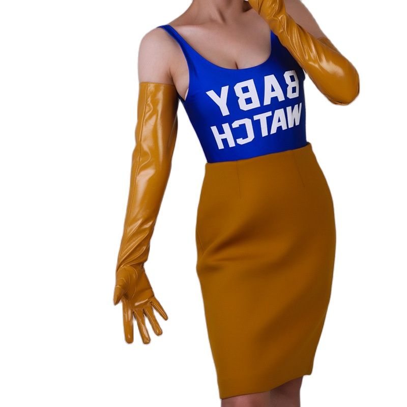 ถุงมือหนังสังเคราะห์ยาวพิเศษ 6 - Women Fashion Over 60 บทวิจารณ์และราคา