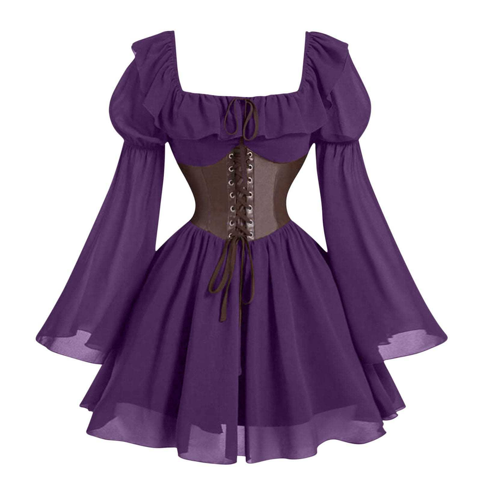 ชุดเดรสแขนยาวสไตล์เรอเนซองส์ยุ - Women'S Fashion Victorian บทวิจารณ์และราคา