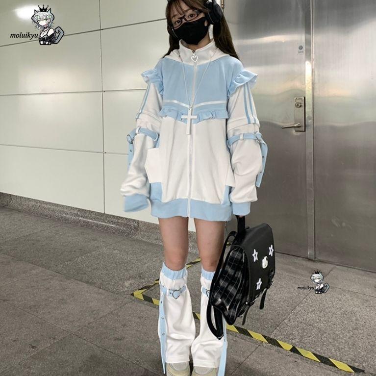 เสื้อฮู้ดดี้หูแมวสไตล์ Y2K สีช - Women'S Fashion Sweatshirts บทวิจารณ์และราคา