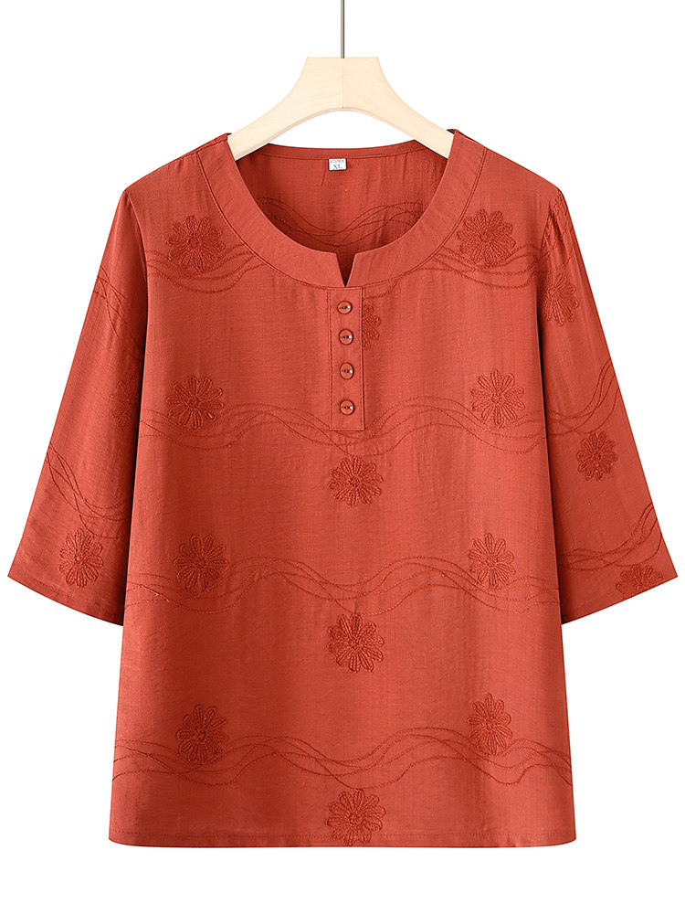 ชุดเสื้อและกางเกงผ้าฝ้ายลินินแ - Women Fashion Over 60 บทวิจารณ์และราคา