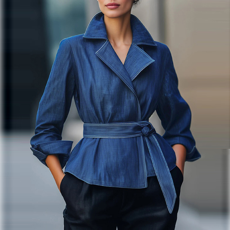เสื้อแจ็คเก็ตยีนส์แฟชั่นสำหรับ - Fashion Women Belt บทวิจารณ์และราคา